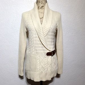 Lauren Ralph Lauren Cream V-Neck Sweater